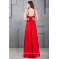 Grace Karin Sexy sem mangas Backless Red Elegant Chiffon Long Vestidos de noite formal Vermelho CL6184